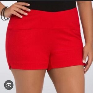 Torrid Red Textured Shorts 18